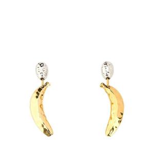 CHLOE Two-tone metal ChloA Bananas earrings CHC24AFE84CB7 9DP