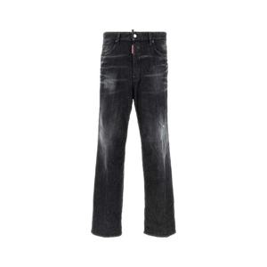 DSQUARED Black stretch denim Loose jeans S74LB1717S30357 900