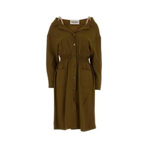 MIU MIU Olive green sable dress MF6052SOOO16Z1 F0334