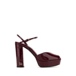 MIU MIU Burgundy leather sandals 5XP912F110069 F0D27