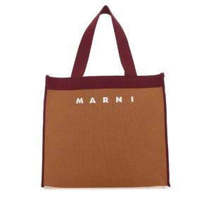 MARNI 투톤 패브릭 미디엄 쇼핑백 SHMP0076A2P4602 ZO196
