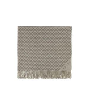 PRADA Embroidered wool blend Symbole Double blanket OX10132GAP F0KNR