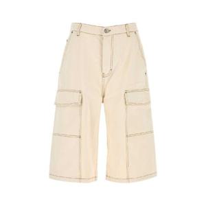 AMI Sand denim bermuda shorts HSO406DE0039 136