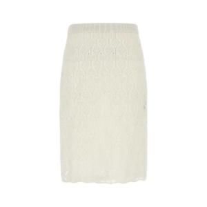 BOTTEGA VENETA White lace skirt 835382V5ND0 9071