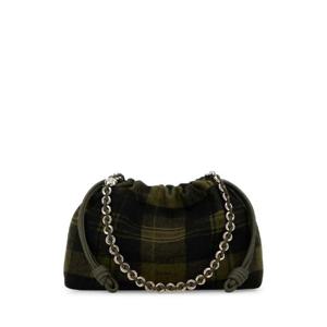 LOEWE Printed suede medium Flamenco Purse clutch A411FCRX85 KHAKIGREEN