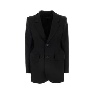 BALENCIAGA 블랙 울 블레이저 571278TYI20 1000