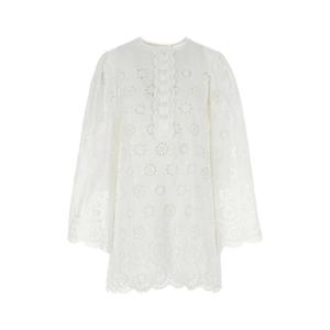 CHLOE White broderie anglaise mini dress CH25ARO44699 107