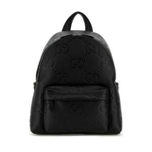GUCCI Black Jumbo GG leather GG backpack 819065AAEIC 1000