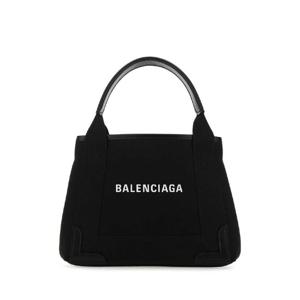 BALENCIAGA 블랙 패브릭 네이비 카바스 XS 핸드백 390346AQ38N 1000