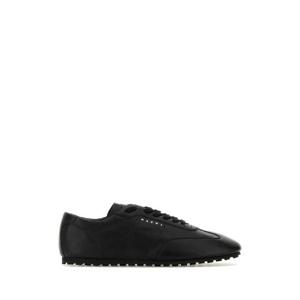 MARNI Black leather sneakers SNZU018600P5558 00N99