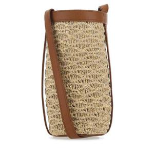 SAINT LAURENT 투톤 라피아 및 가죽 병 홀더 686014GAAAL 2080