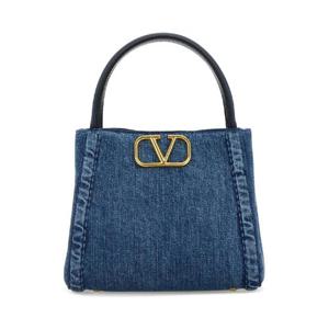 VALENTINO GARAVANI Denim small Alltime handbag 6W2B0R22XEY QNS