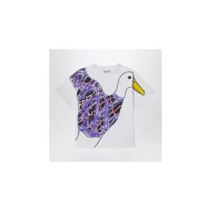 BURBERRY 프린트가 있는 화이트 코튼 티셔츠 8089561151746XHBURBE-A1464