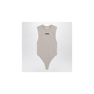 FEAR OF GOD ESSENTIALS Sleeveless greige cotton blend bodysuit 125SP257131FWXLFEARE-TI