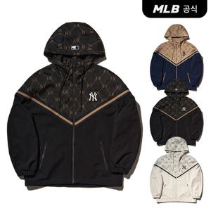 [MLB공식] 다이아 모노그램 테이핑 배색 자가드 바람막이 (3 COLOR) 3AWJM0144