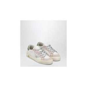 GOLDEN GOOSE Low top sneaker May white pink olive green GYF00496F006769XIGOLDE-12153