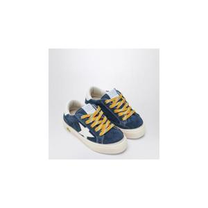 GOLDEN GOOSE Low top May sneakers in blue suede and white leather GTF00112F007436XLGOLDE-50930
