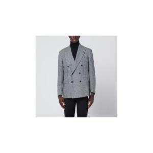 TAGLIATORE Black white houndstooth double breasted jacket 1SNY10B630017XLTAGLT-N1308