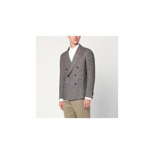 TAGLIATORE Beige patterned double breasted jacket 1SMC20K340323XLTAGLT-ET900