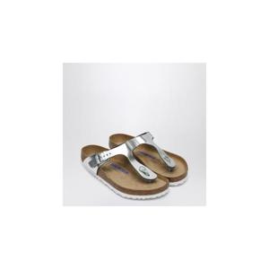 BIRKENSTOCK Gizeh Birko Flor flip flops silver 1003674LEXIBIRKE-MS