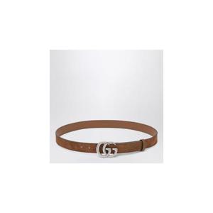 GUCCI Hazelnut suede belt with GG Marmont buckle 414516CA00GXLGUC-2835