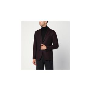 TAGLIATORE Single breasted jacket with burgundy pattern 1SMC26K120028XLTAGLT-C5120
