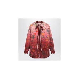 GUCCI Shirt with bow and floral print in silk 835617ZATG8XLGUC-5057