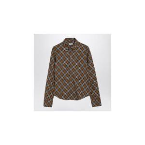 BURBERRY 산화색 체크 코튼 셔츠 8098251160893XHBURBE-C1477