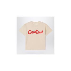 MINI RODINI 오가닉 코튼 소재의 라이트 베이지 티셔츠 2472012911COXHMIRO-OW