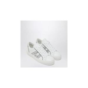 MONCLER 화이트 가죽 Monaco2 스니커즈 4M00070M7232XLMONCL-001