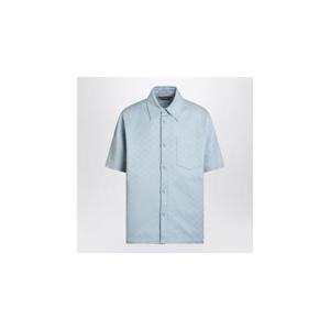 GUCCI Light blue cotton shirt with GG jacquard 811732ZASO2XIGUC-4030