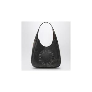 STELLA MCCARTNEY Large Hobo bag with aged effect and logo 7B0102WP0591XLSTELL-2801