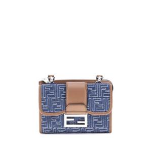 FENDI Baguette denim Shoulder Bag 7VA649AUGOF1SCG