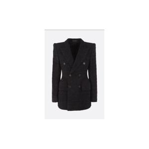 BALENCIAGA 더블 브레스티드 트위드 재킷 725200TOP071000