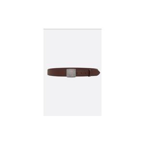 GUCCI Gucci 플라크 버클이 있는 거친 가죽 벨트 760124AABZM2103