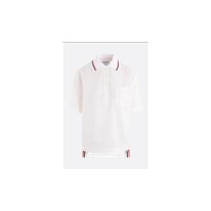 THOM BROWNE 세어서커 폴로 셔츠 FTU419A00572100