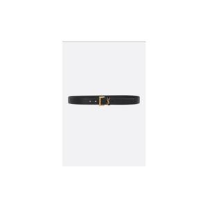 SAINT LAURENT Cassandre belt in grainy leather 634440DTI0W1000