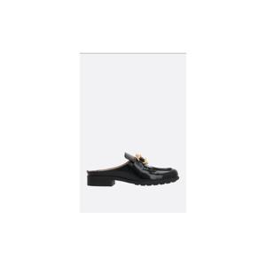 BOTTEGA VENETA 무슈 샤이니 가죽 뮬 로퍼 729877V28R01000