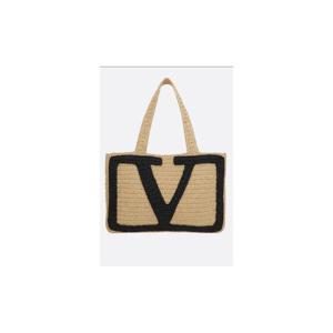 VALENTINO GARAVANI Viva Superstar large tote bag in synthetic raffia 7W2B0S10QETEX9