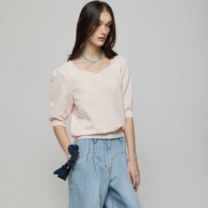 [듀엘]하트넥 볼륭 슬리브 풀오버 (D252KSK234)