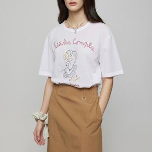 [듀엘]드로잉 엠브로이더리 티셔츠 (D252MSM047)