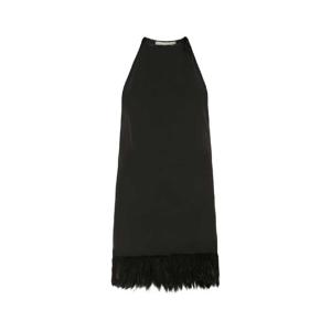 SAINT LAURENT 블랙 크레이프 미니 드레스 695028Y3E30 1000