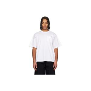 사카이 티셔츠 화이트 코튼 저지 티셔츠 261445M213011