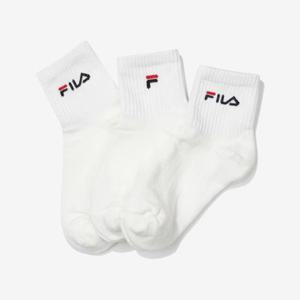 [휠라 키즈]베이직 로고 중목양말 3매입 (FK3SCG1074X_OWH)