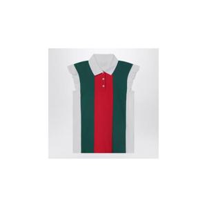 GUCCI White polo shirt with Web ribbon 808697XJGZ1XIGUC-9250