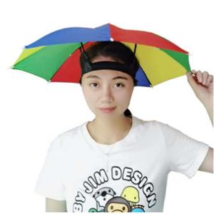 머리에 쓰는 우산 모자 햇빛가리개 무지개 낚시 모자
