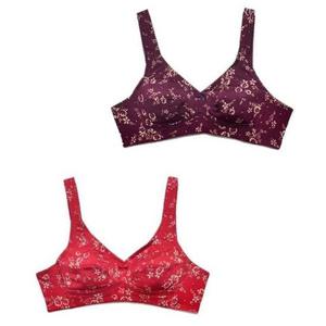 (보엠) 플라워 나염 여성 노몰드 A컵 브라 GWM