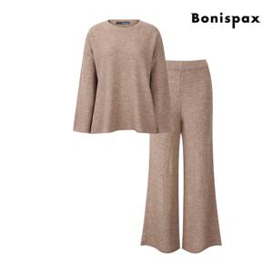 보니스팍스  이지웨어 니트 탑 와이드 팬츠 셋업 XPBST010M0