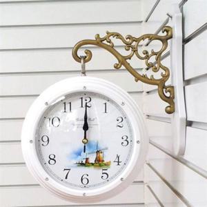 GB2131 큐빅 양면 벽시계 화이트 풍차 제조한국 양면벽시계 장식시계 인테리어시계 벽걸이시계