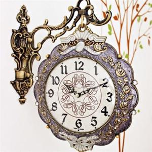 (정품) 앤틱 그라핀 양면시계(보라) 예쁜벽시계 인테리어벽시계 고급벽시계 거실벽시계 저소음